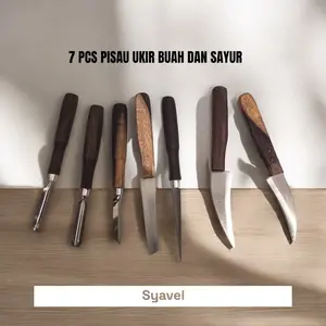 7 pcs pisau garnish pisau ukir buah