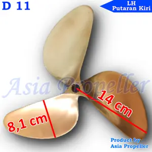 Propeller / Baling baling kapal Kuningan Tipe - D 11 LH Putaran Kiri - Asia Propeller
