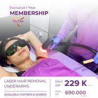 Gambar [MEMBERSHIP] Laser Hair Removal - Underarms Membership 1 Tahun dari De Hair Laser & Aesthetics Jakarta Kota Administrasi Jakarta Selatan 1 Tokopedia