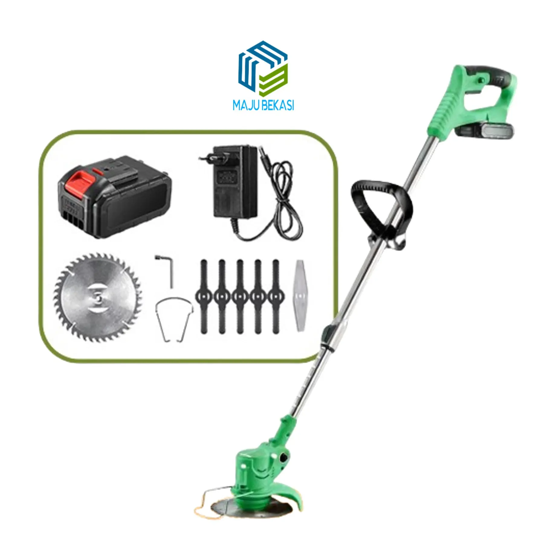 Mesin Pemotong Rumput 450 W 1500 mAh Grass Cutter with Battery 21 V