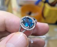 Gambar Batu Permata Natural London Blue Topaz TPZ004 Istimewa Ikatan Perak Cewek Mewah dari CNC phoneshop Kota Administrasi Jakarta Pusat 3 Tokopedia