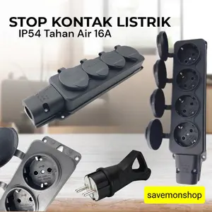 Stop Kontak Anti Air 3 Colokan Terminal Listrik Waterproof Outdoor