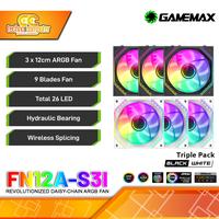 Gambar FAN CASING GAMEMAX FN12A-S3I - 120mm Triple Pack ARGB Fan dari Techno Computer Bali Kota Denpasar 1 Tokopedia