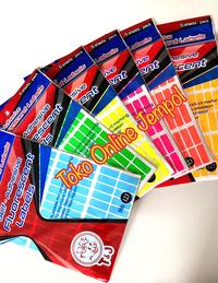 Gambar Label Kotak 30 x 11 mm no.123 Sticker Tom and Jerry warna square stiker FLUORESCENT jeri ATK1587TJ - Biru dari Toko Online Jempol Kota Administrasi Jakarta Pusat 5 Tokopedia