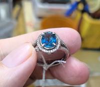 Gambar Batu Permata Natural London Blue Topaz TPZ004 Istimewa Ikatan Perak Cewek Mewah dari CNC phoneshop Kota Administrasi Jakarta Pusat 5 Tokopedia