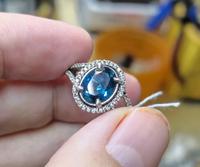 Gambar Batu Permata Natural London Blue Topaz TPZ004 Istimewa Ikatan Perak Cewek Mewah dari CNC phoneshop Kota Administrasi Jakarta Pusat 4 Tokopedia