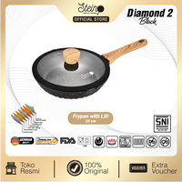 Gambar STEIN Cookware Diamond 2 Fry Pan Panci Penggorengan Anti Lengket 20cm + Tutup - Black dari Steincookware Official Store Kota Administrasi Jakarta Utara 1 Tokopedia