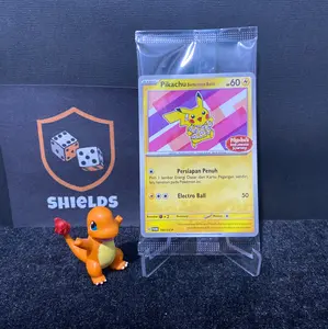 Pokemon TCG Indonesia - Pikachu Berkemeja Batik Promo Versi 4 V4 Flower Pink