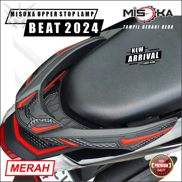 Misoka Upper Stop Lamp Cover Beat 2025-2026 Keyless Street Rubber Karet Aksesoris motor Matic Keren Murah