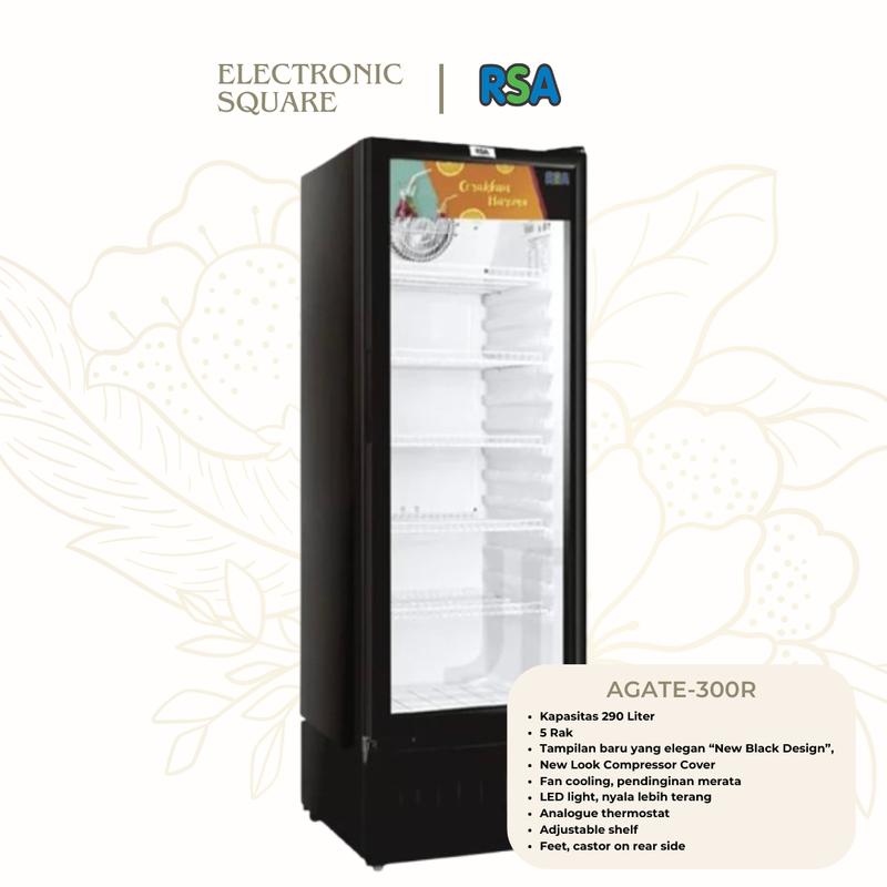 Showcase RSA AGATE-300R 5 Rak Kapasitas 290 Liter - Shop | Tokopedia