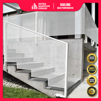 Jual Railing Tangga Balkon Besi Plat Perforated Industrial Modern ...