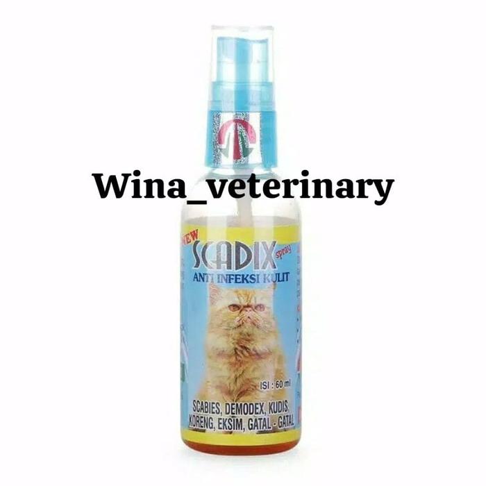 Gambar SCADIX spray (Anti Scabies,kudix,luka Pada Anjing & Kucing) dari Wina Pet and Poultry Kota Semarang Tokopedia