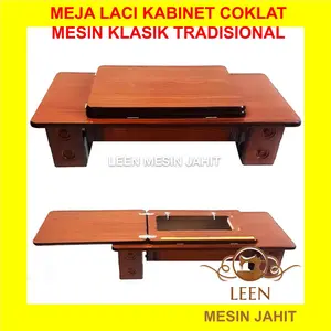 Meja Laci Kabinet Mesin Jahit Singer Butterfly Klasik Tradisional LEEN