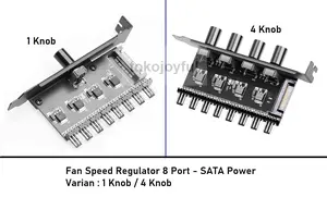 Fan Speed Regulator Controller PCI hub PWM Fan Adjustment 8 Port Knob speed reduction