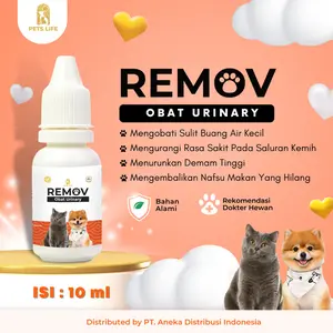 REMOV Urinary 10ml - Obat Susah Pipis Untuk Kucing Dan Anjing