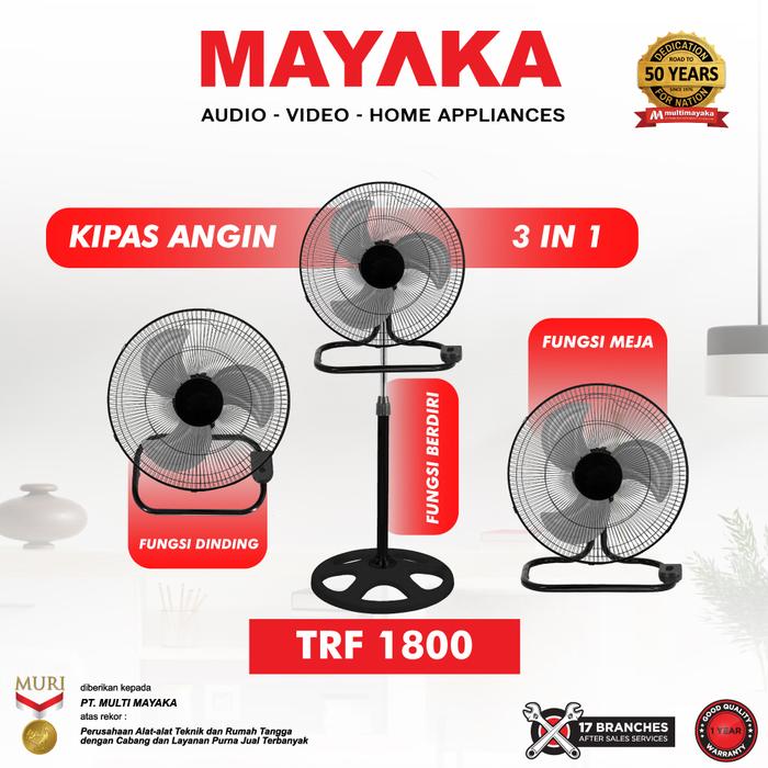 Gambar MAYAKA KIPAS ANGIN TORNADO 3 IN 1 - TRF 1800 - GARANSI RESMI 1 TAHUN dari Mayaka Official Shop Jakarta Timur Tokopedia