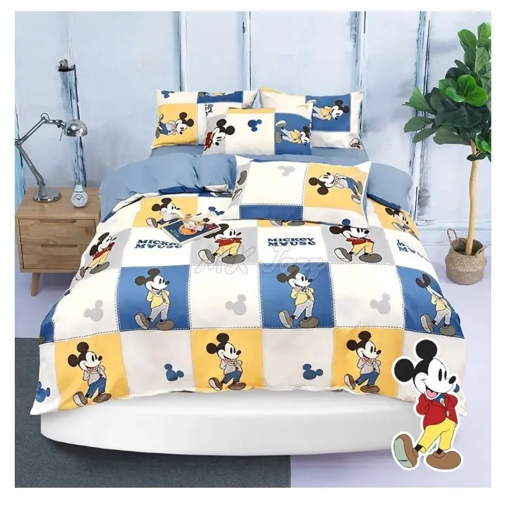 Bedcover Sprei Anak Katun CVC 120x200 100x200 90x200 160x200 motif Mickey Jazz 0
