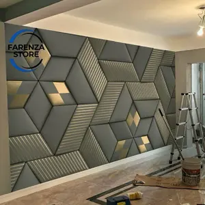 Wallpaper Dinding Motif Hexagonal 3D Ukuran 45Cm X 9-10Meter