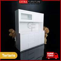 Gambar Lemari Dapur Piring 4 Pintu Hidrolik  Duco | Kabinet Rak Piring Minimalis | Kitchen set Duco dari Citra furniture Kota Administrasi Jakarta Pusat 2 Tokopedia