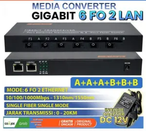 HTB 6 Fo 2 Lan Media Converter Gigabit 6 FO Linnetshop