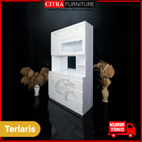 Gambar Lemari Dapur Piring 3 Pintu Hidrolik  HPL | Kabinet Rak Piring Minimalis | Kitchen set Duco dari Citra furniture Kota Administrasi Jakarta Pusat 3 Tokopedia