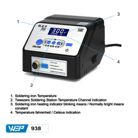 Gambar WEP Soldering Station 938 + Cooper 3 Channel 938 Hitam Silver Original dari House Sparepart Kab. Tangerang 3 Tokopedia