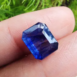 Natural Blue Safir Octagon Cut (D) , natural batu permata blue sapphire