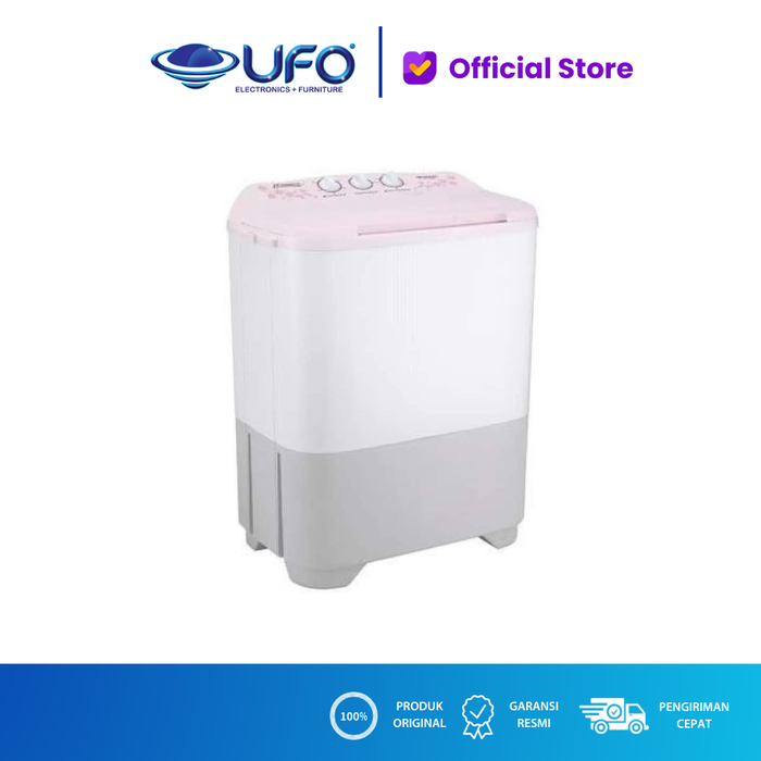 Gambar SHARP EST70MWPK MESIN CUCI 2 TABUNG 6.5 KG - WARNA PINK dari UFO ELEKTRONIKA JOGJA Kab. Sleman Tokopedia