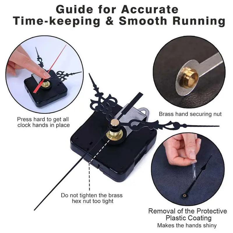 Mesin Jam Dinding Ori Silent Quartz Movement DIY Glow in The Dark 5
