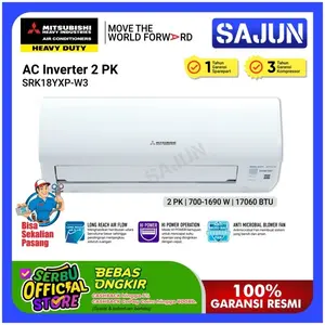 Mitsubishi AC Inverter 2 PK SRK18YXP-W3/WH