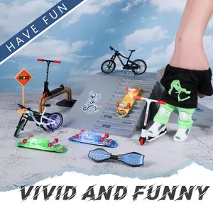 Set Mainan Skateboard / Mainan Sepeda Jari Mini /Mainan Anak Finger Bicycle