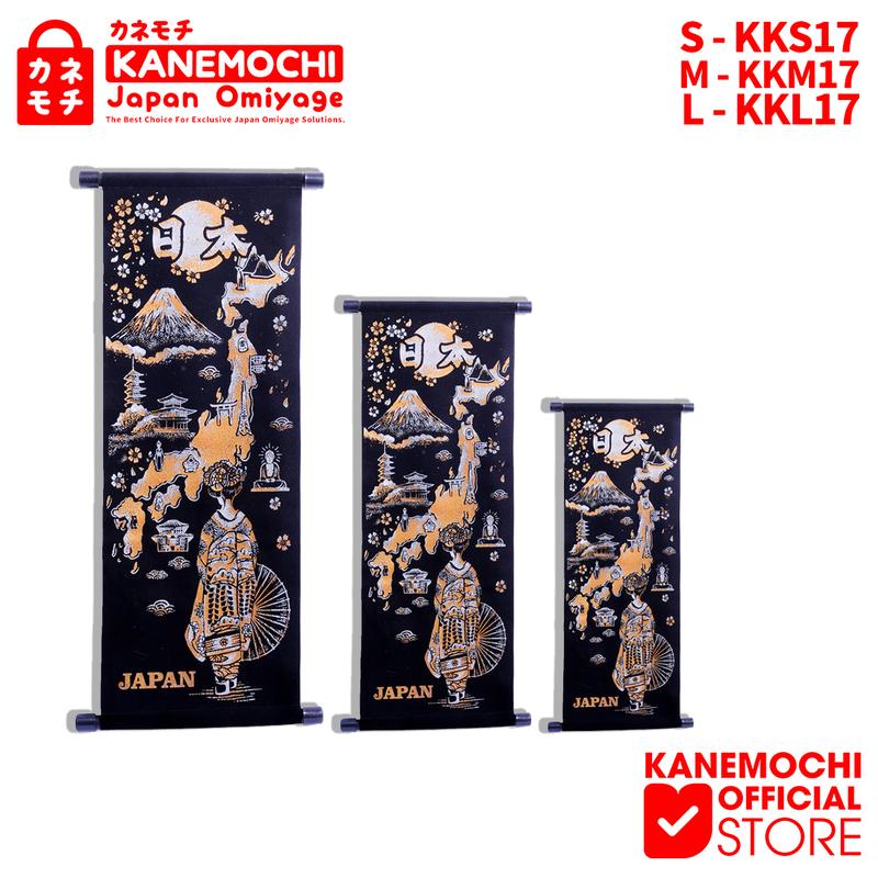 Kanemochi Kakejiku 17 GOLD GEISHA NIHON Chizu Hiasan Dinding - Shop ...