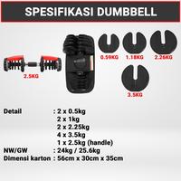 Gambar Adjustable Dumbell Barbell Alat Fitness Set 2.5 KG - 24 KG 15 level Adjustable Barbel Fitness - 24KG dari eBuy Indonesia Kab. Tangerang 4 Tokopedia