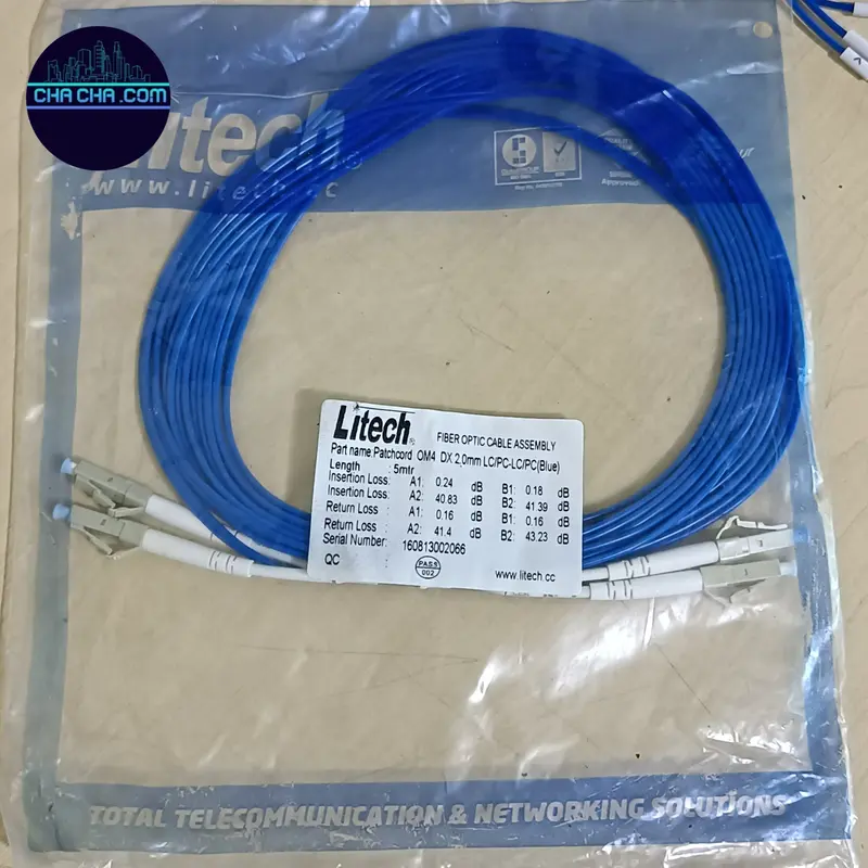 Ptachcod LC to LC Duplex Multimode 50/125um OM4 3