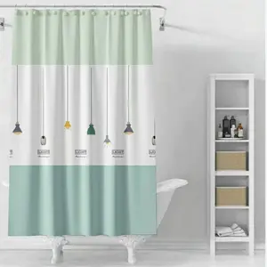 ANTI AIR!!Tirai kamar mandi PEVA sudah dilengkapi pengait/Curtain shower waterproof