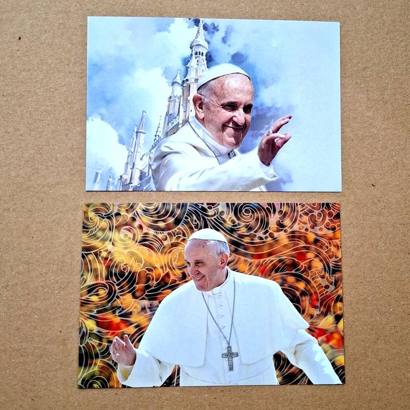 Kartupos INDONESIA 2024. POPE FRANCIS APOSTOLIC JOURNEY TO INDONESIA 3-6 September 2024. FAITH • FRATERNITY • COMPASSION. (Set 2 lembar kartu) 0