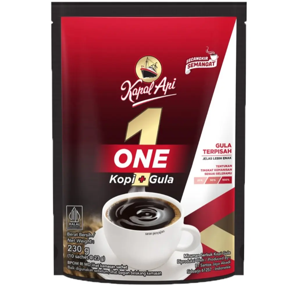Kapal Api One Kopi + Gula 15 x 23 Gram