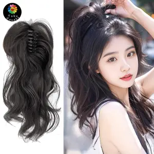 Jepit Rambut Asli Natural Lembut 31-35cm Rambut Asli Lembut Natural Jepit Good Quality Trend Korea