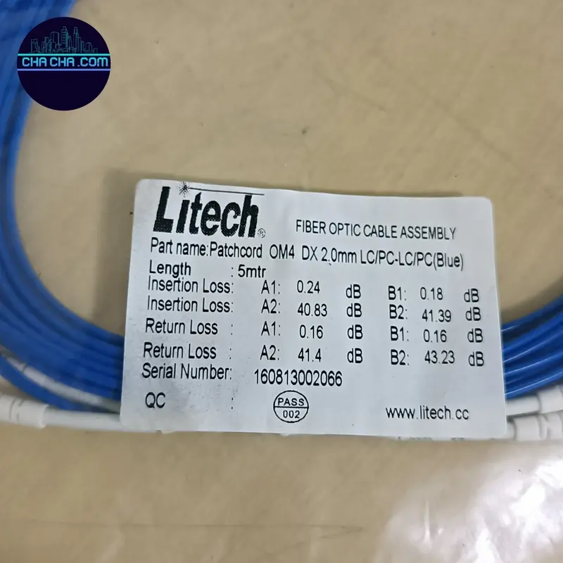 Ptachcod LC to LC Duplex Multimode 50/125um OM4 1