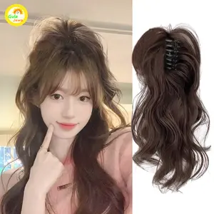 31-35cm Jepit Rambut Full Keriting Panjang Jedai Rambut  Model Kuncir Kuda Poni Tail Korea