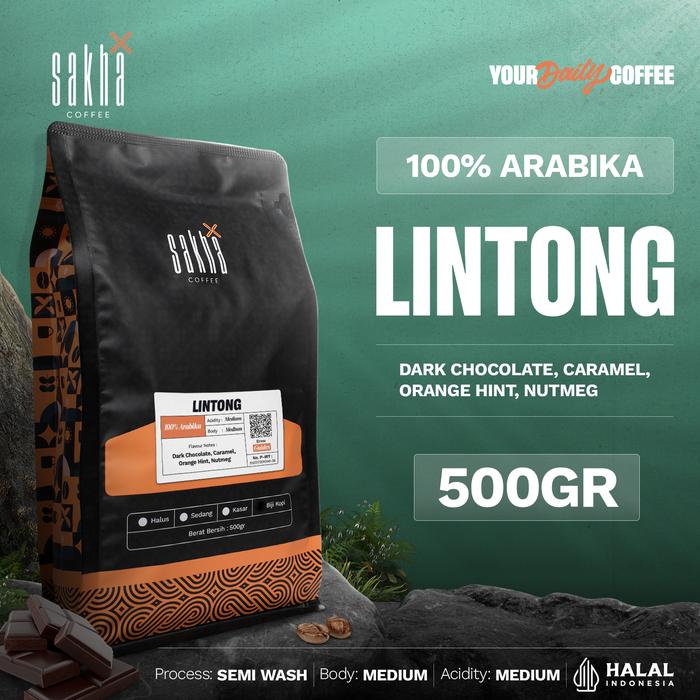Gambar Biji Kopi Bubuk Arabika Lintong Coffee Bean 500g - Biji Kopi dari Sakha Coffee Roastery Kota Bekasi Tokopedia
