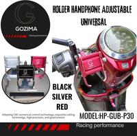 Gambar HOLDER HP MOTOR PCX 160 150 ADV SCOOPY BREKET HANDPHONE FULL CNC - Silver dari Lestari Motor 2 Kota Administrasi Jakarta Barat 1 Tokopedia