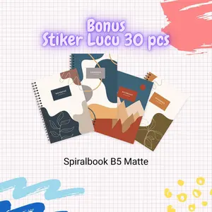 Ina Creative Hardcover Notebook Buku Spiral B5 Boxy Catatan Journal Up