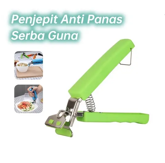 Alat Penjepit Panci Mangkok Anti Panas Stainless Steel Capit Makanan Kukus Jepit Panci Dish Clamp