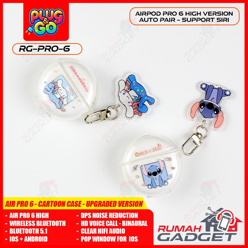 Headset - Earphone - Bluetooth - TWS Pro 6 - Bluetooth V 5.1 - Hifi True Wireless Stereo Ponsel Handphone 4