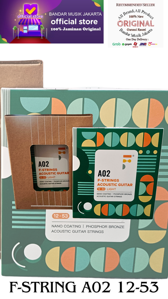Gambar F String A02 ACOUSTIC GUITAR STRINGS 12-53 BMJ dari Bandar Musik Jakarta BMJ Kota Administrasi Jakarta Pusat Tokopedia