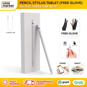 PELINDUNG / COVER for Itel Vista Tab 30 Pencil Tablet Stylus Free Glove Drawing Menggambar Pena