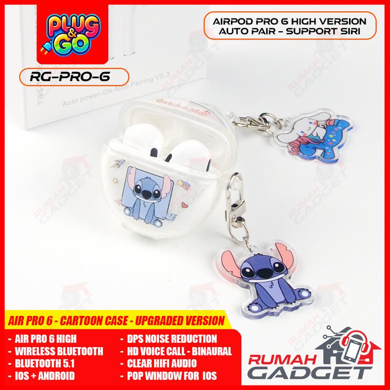Headset - Earphone - Bluetooth - TWS Pro 6 - Bluetooth V 5.1 - Hifi True Wireless Stereo Ponsel Handphone 6