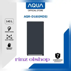 KULKAS AQUA AQR-D185MDS REFRIGERATOR 1 PINTU AQRD185MDS