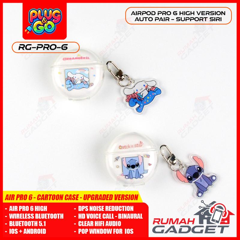 Headset - Earphone - Bluetooth - TWS Pro 6 - Bluetooth V 5.1 - Hifi True Wireless Stereo Ponsel Handphone 5